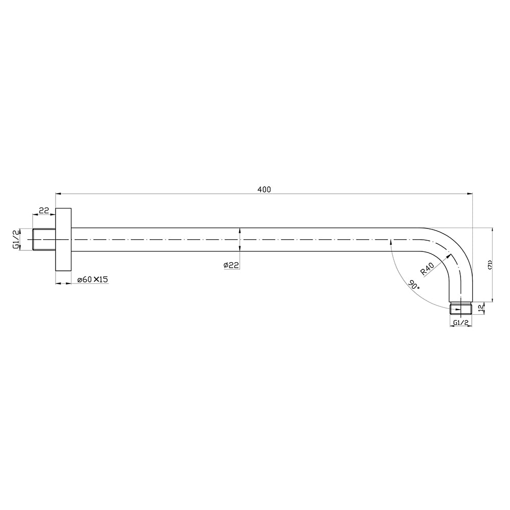 Carson 400mm Shower Arm
