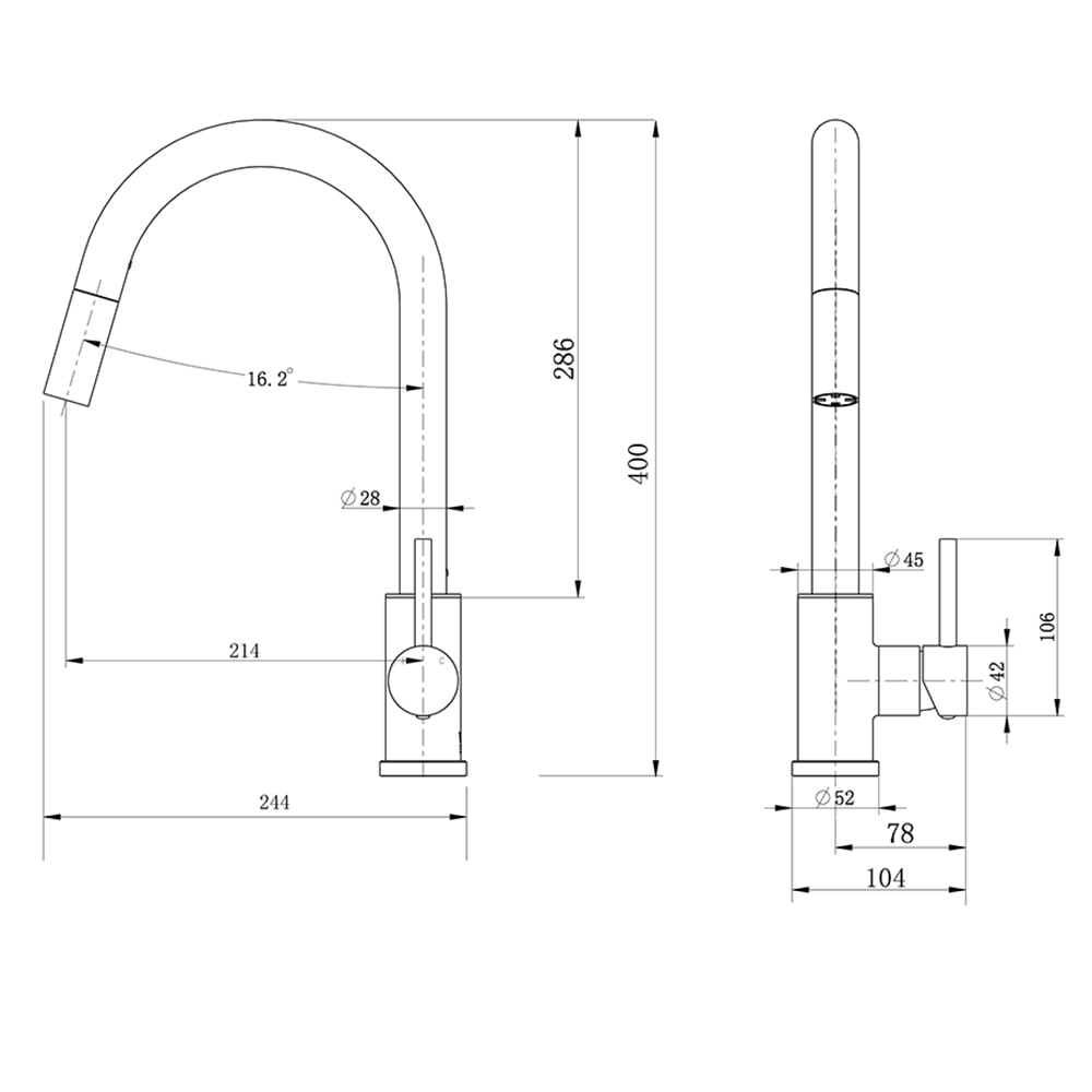 Carson Gooseneck Pull-Out Kitchen Sink Mixer