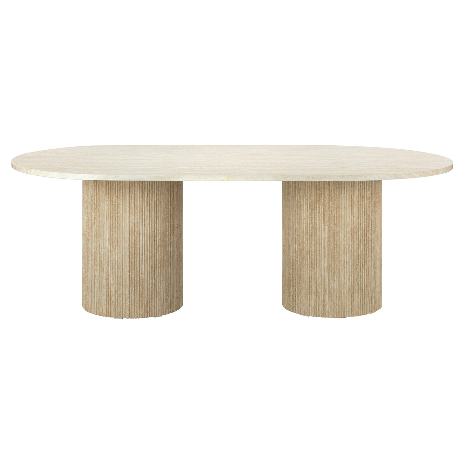 Tilly Travertine-Look Dining Table