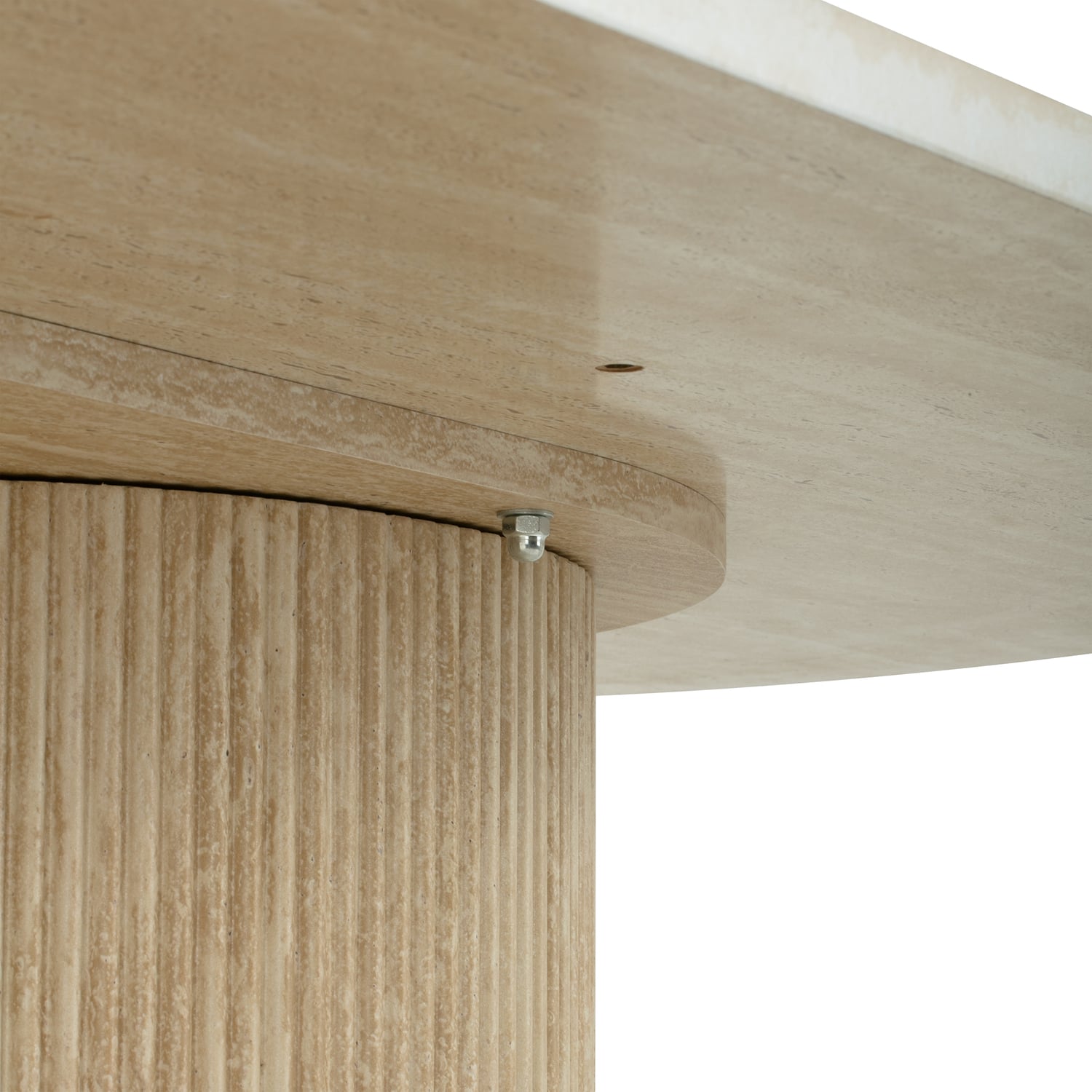 Tilly Travertine-Look Dining Table