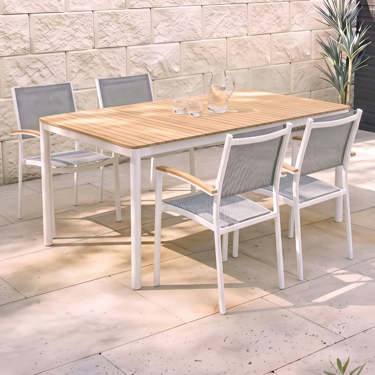 4 Seater Coogee Eucalyptus Wood Outdoor Dining Set