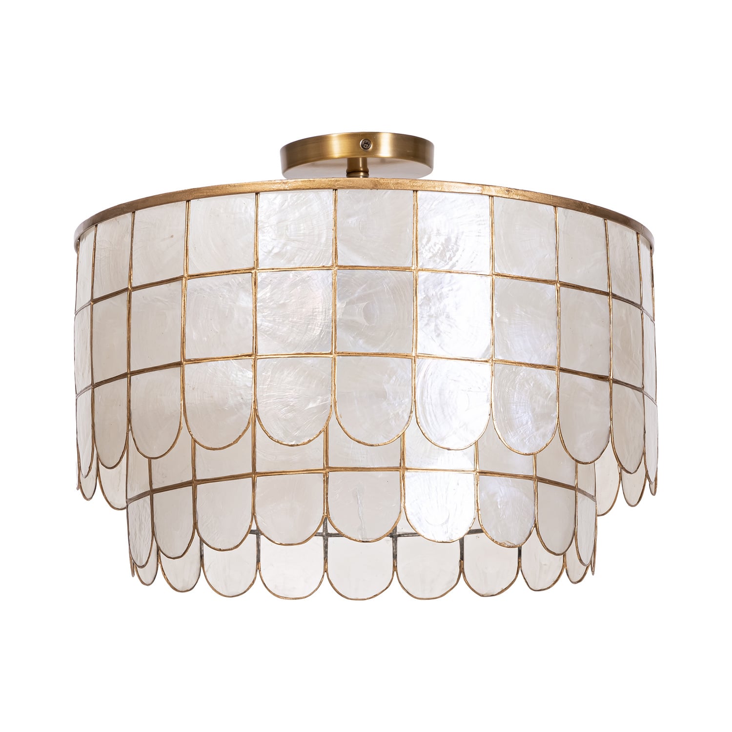 Idris Capiz Semi-Flush Ceiling Light