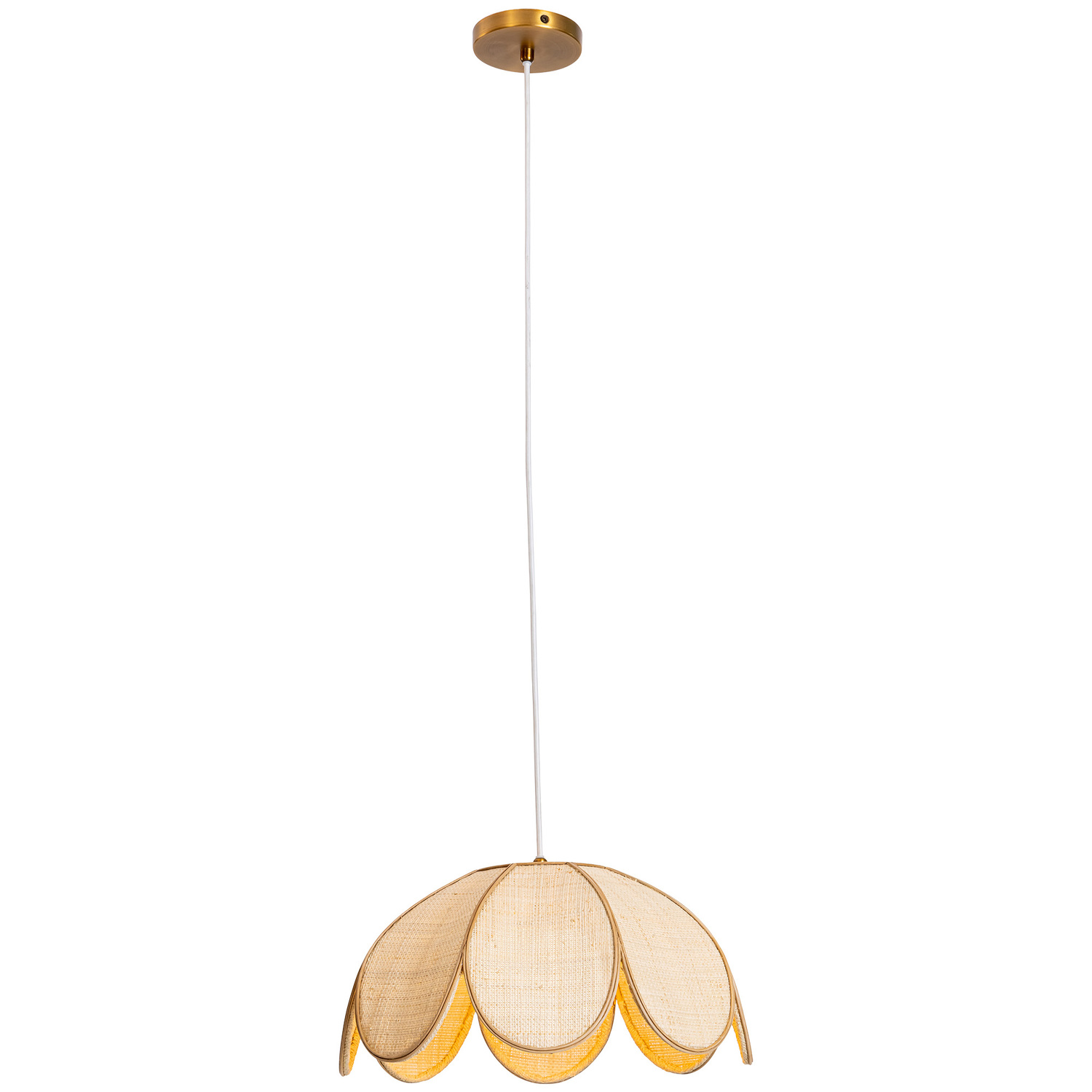 Vernon Scalloped Raffia Pendant Light