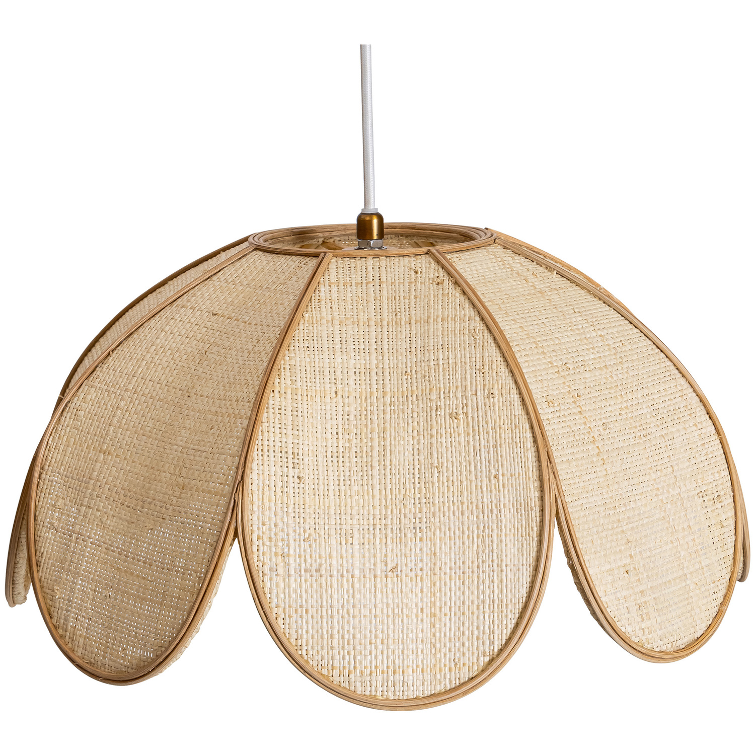 Vernon Scalloped Raffia Pendant Light