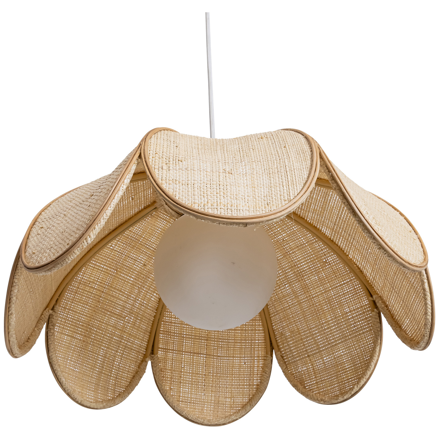 Vernon Scalloped Raffia Pendant Light