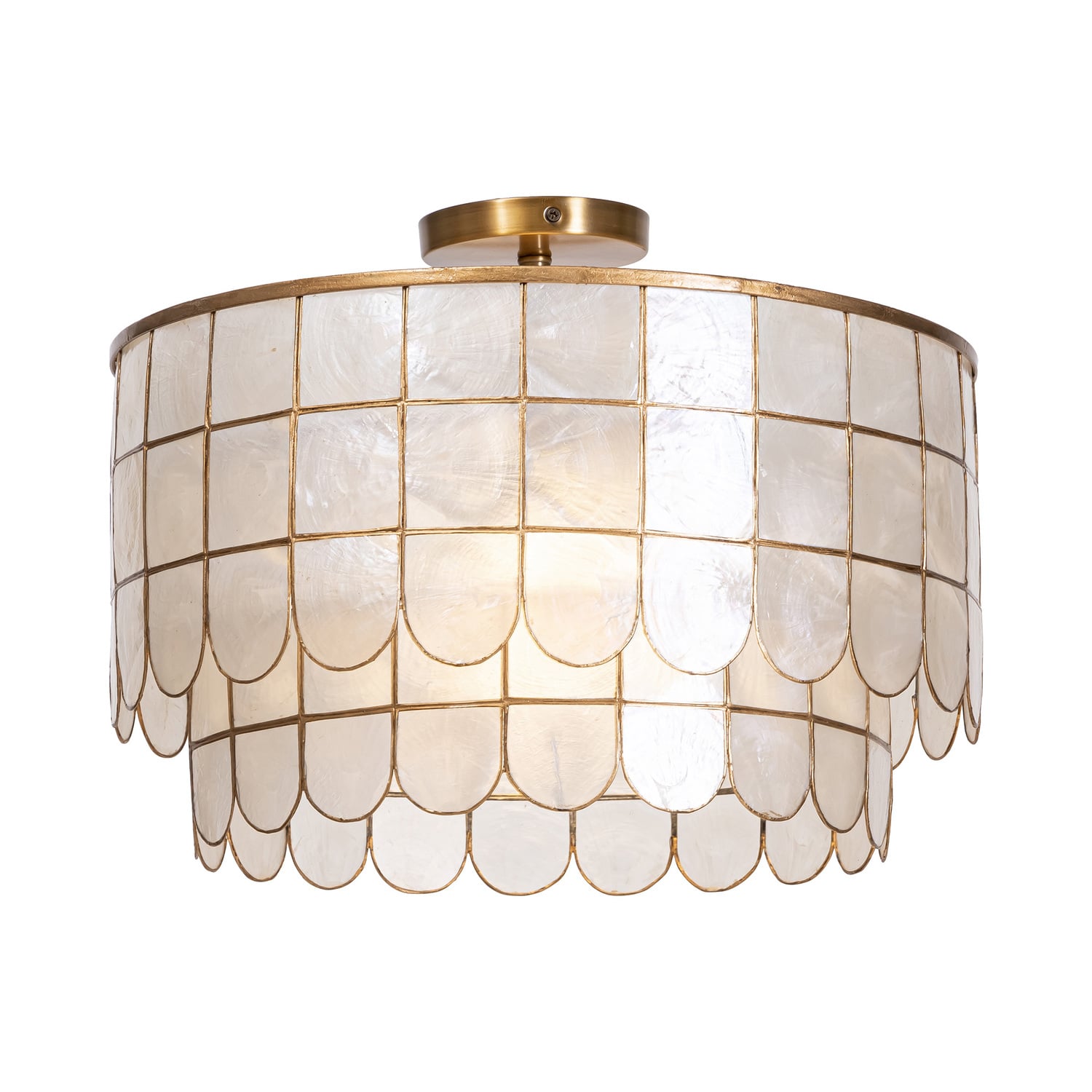 Idris Capiz Semi-Flush Ceiling Light