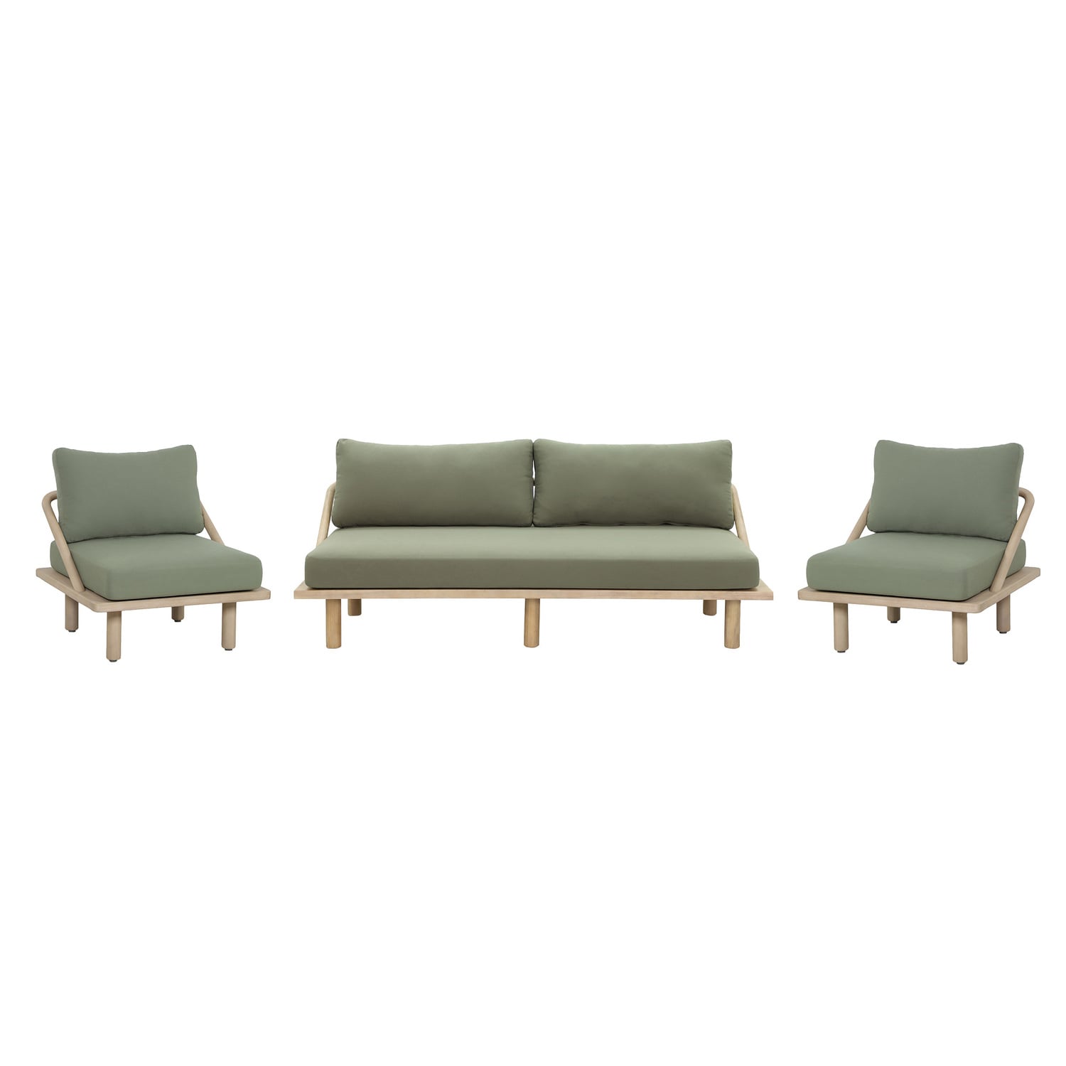 Bilgola Acacia Wood Outdoor Daybed & Lounge Chair Set