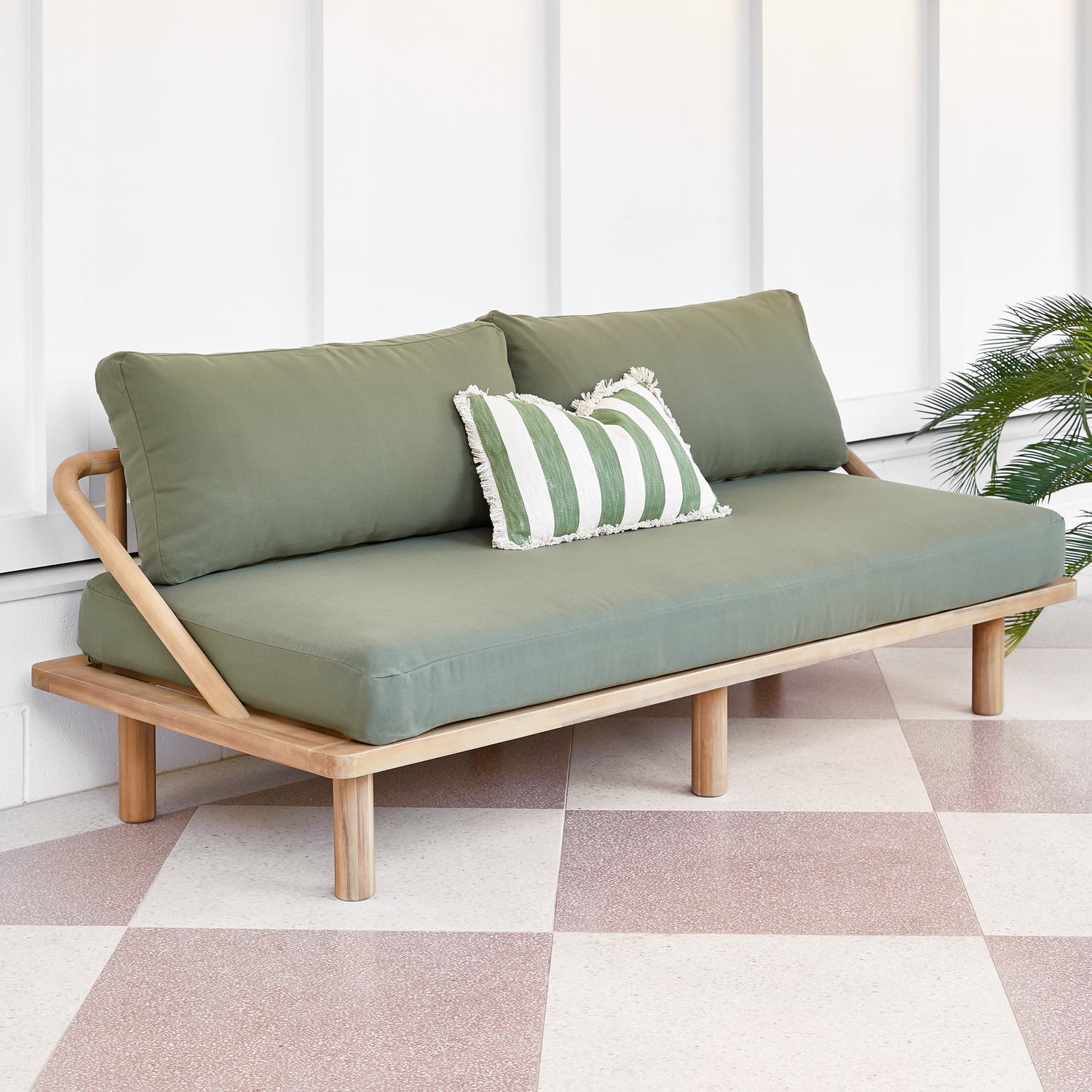 Bilgola Acacia Wood Outdoor Daybed & Lounge Chair Set