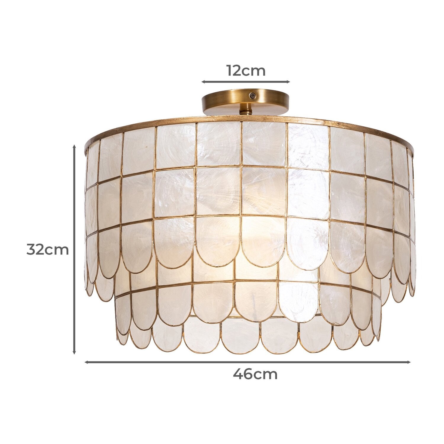 Idris Capiz Semi-Flush Ceiling Light