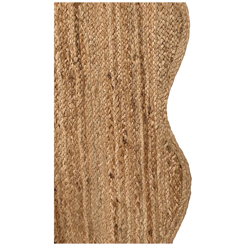Natural Nancy Hand-Woven Jute & Coir Scalloped Rug