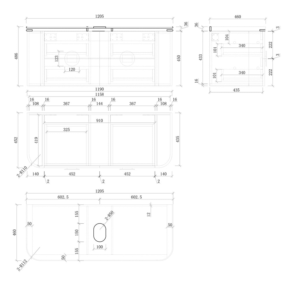 Delphi 1200mm Wall Hung Single Vanity