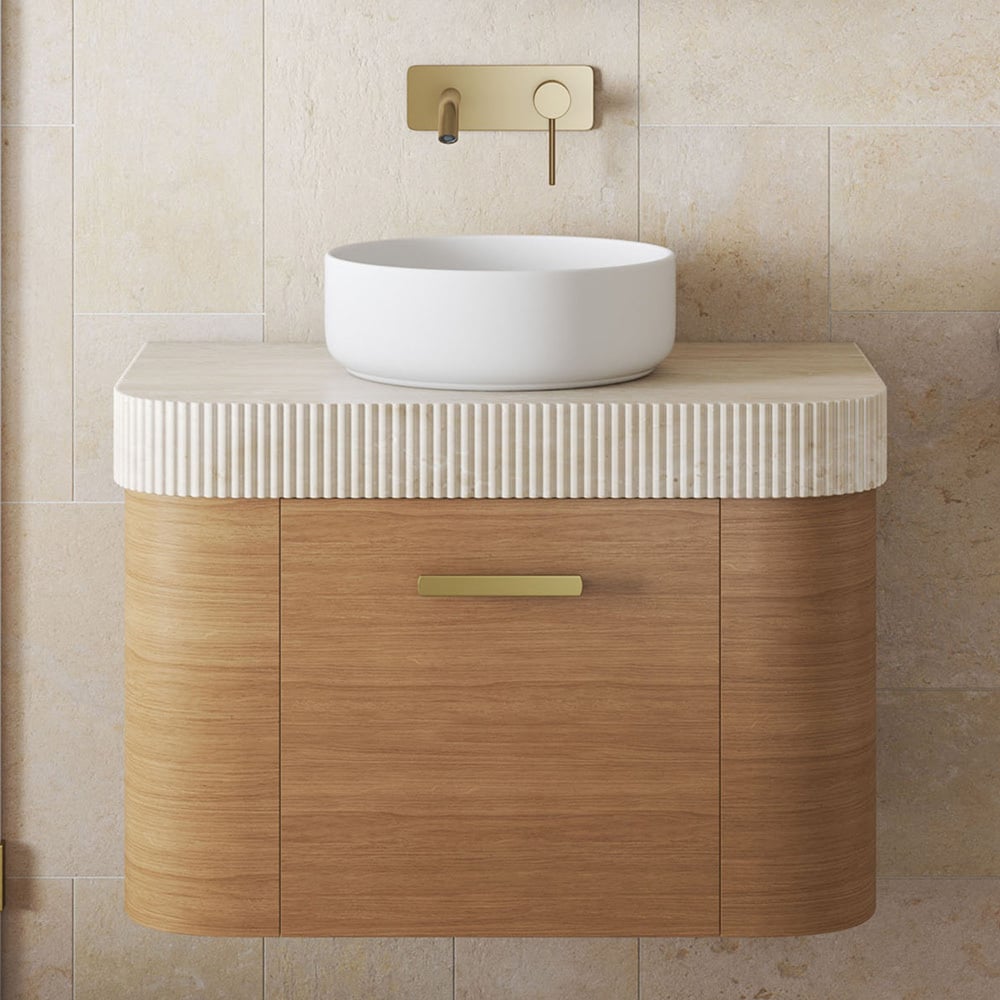 Siena 750mm Fluted Wall Hung Single Vanity