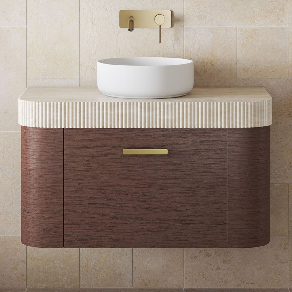 Siena 900mm Fluted Wall Hung Single Vanity