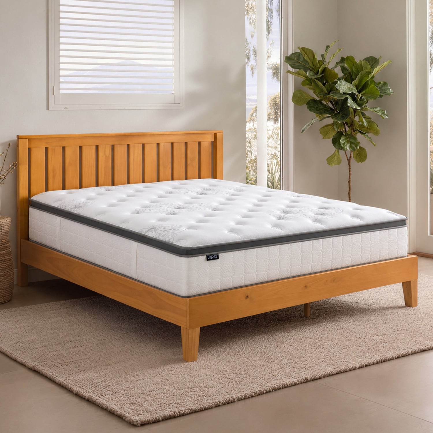 Kinsley Bed Frame & Medium Luxury Pocket Spring Mattress