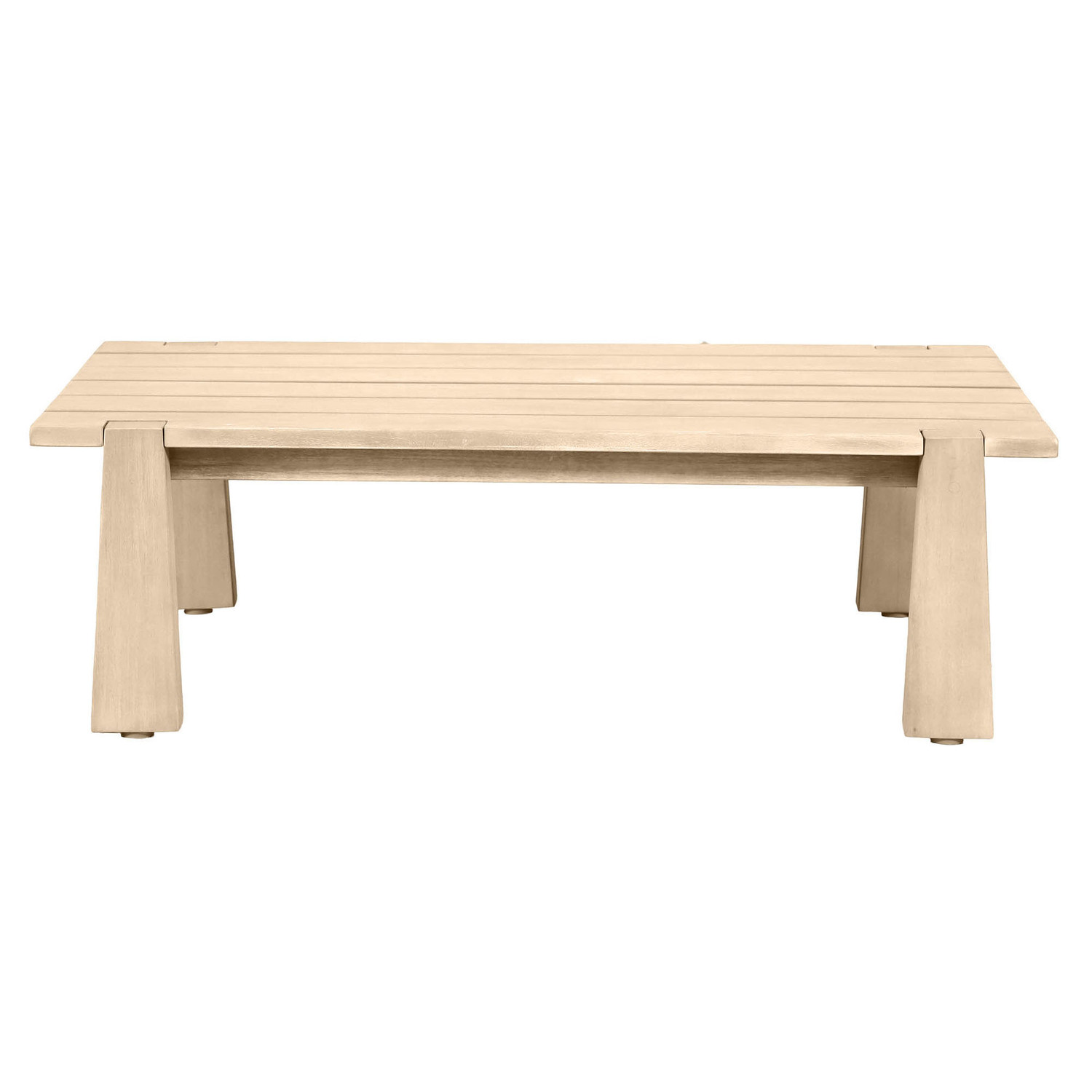 Crescent Eucalyptus Wood Outdoor Coffee Table