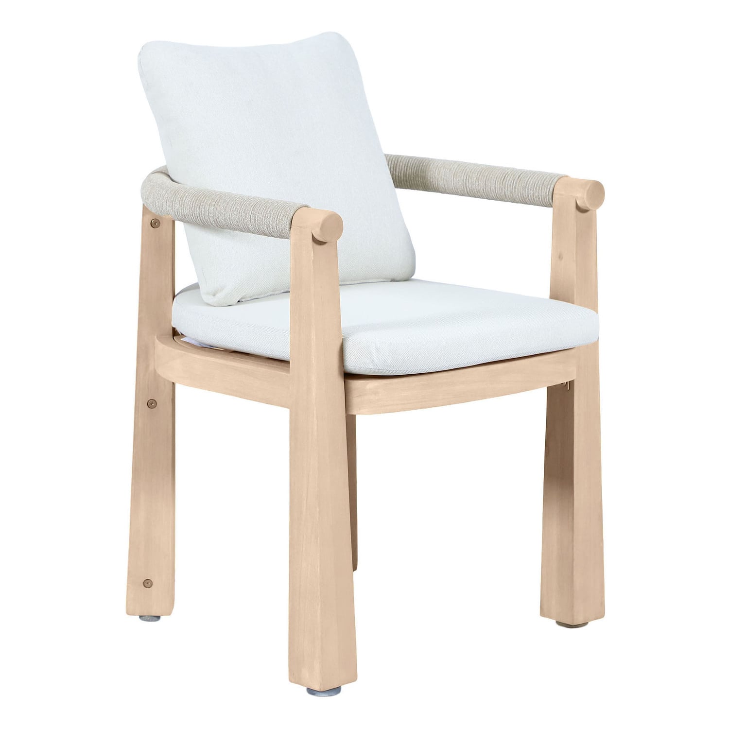 Crescent Eucalyptus Wood Outdoor Dining Chair