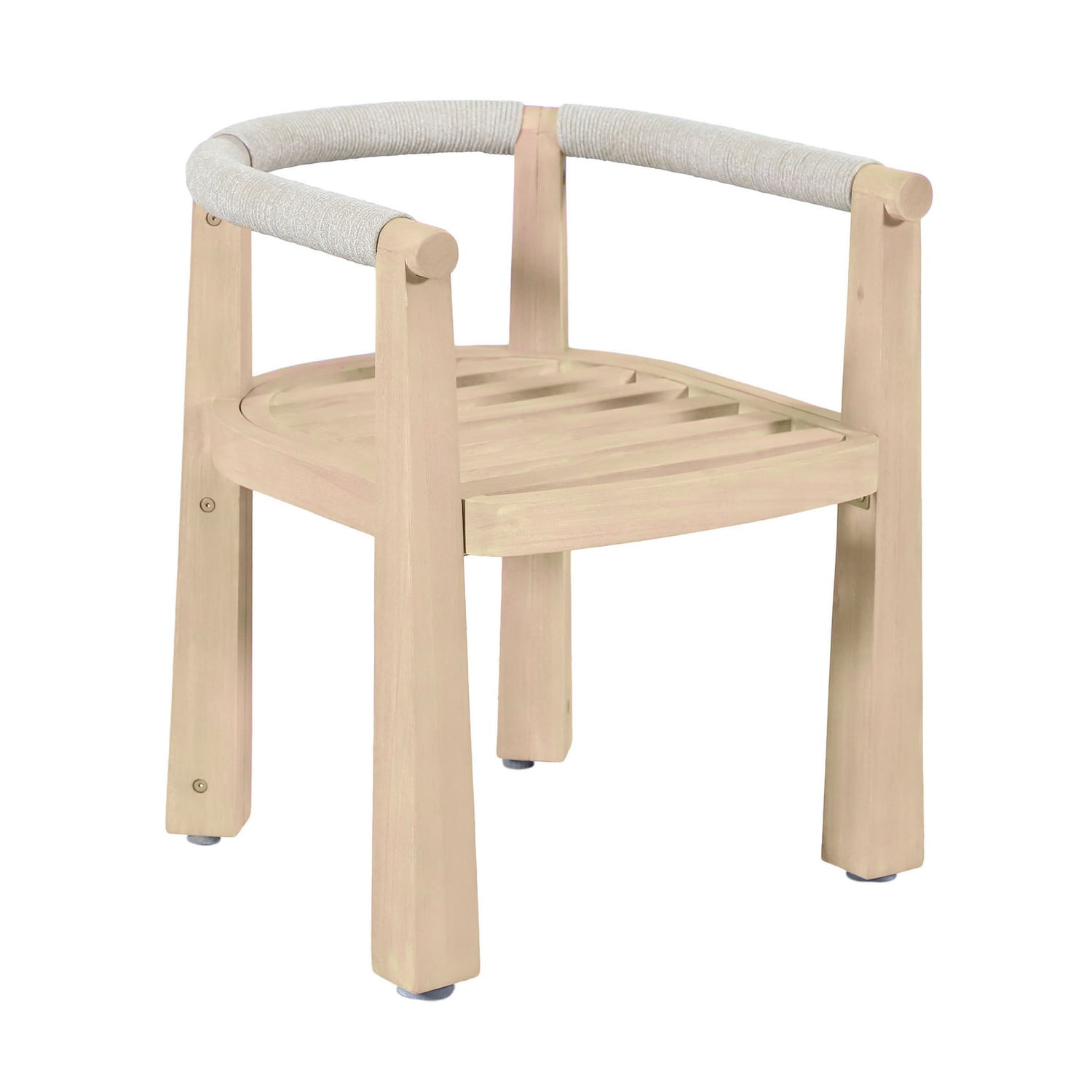 Crescent Eucalyptus Wood Outdoor Dining Chair