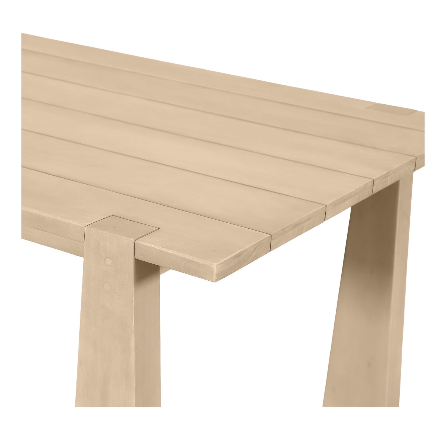 Crescent Eucalyptus Wood Outdoor Dining Table