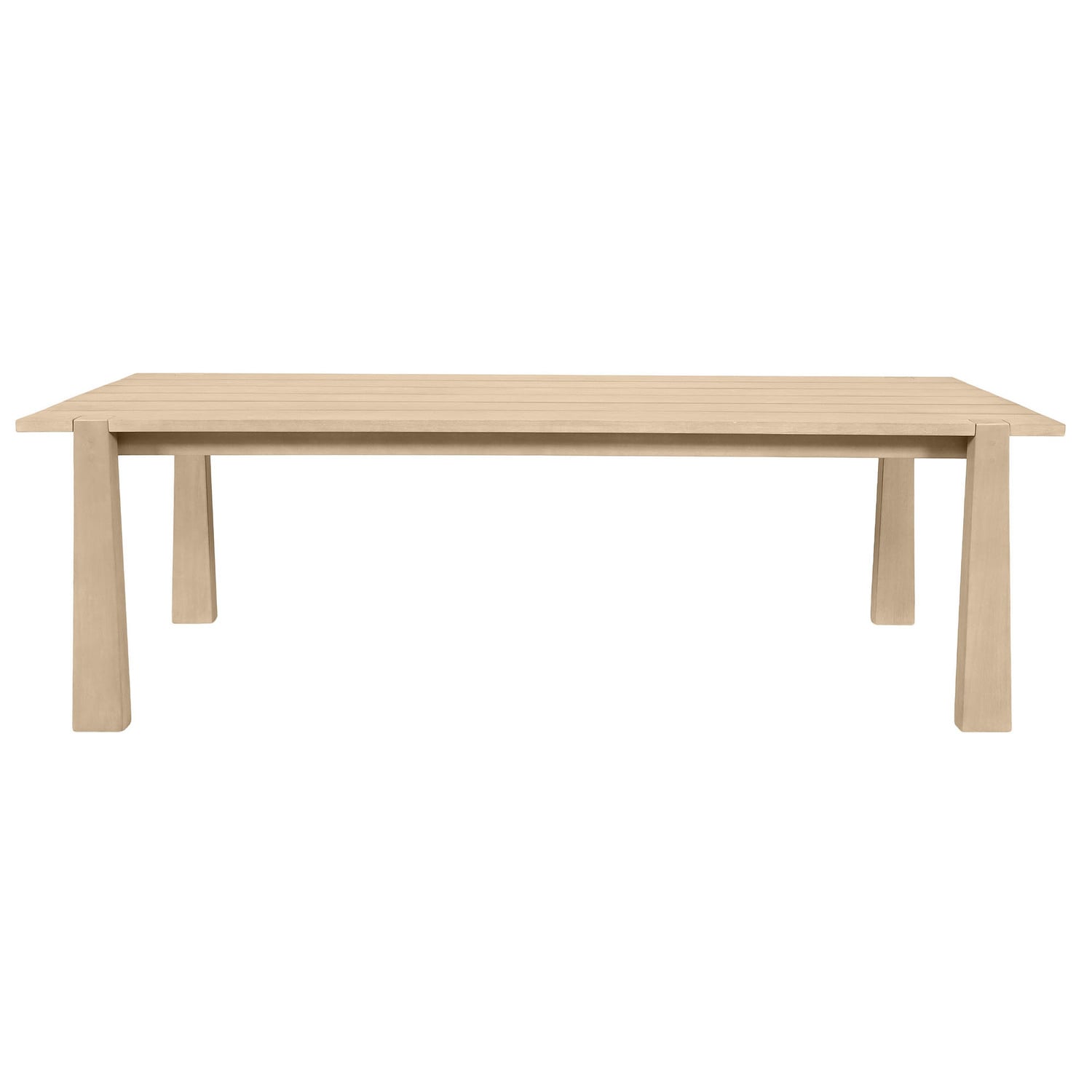 Crescent Eucalyptus Wood Outdoor Dining Table