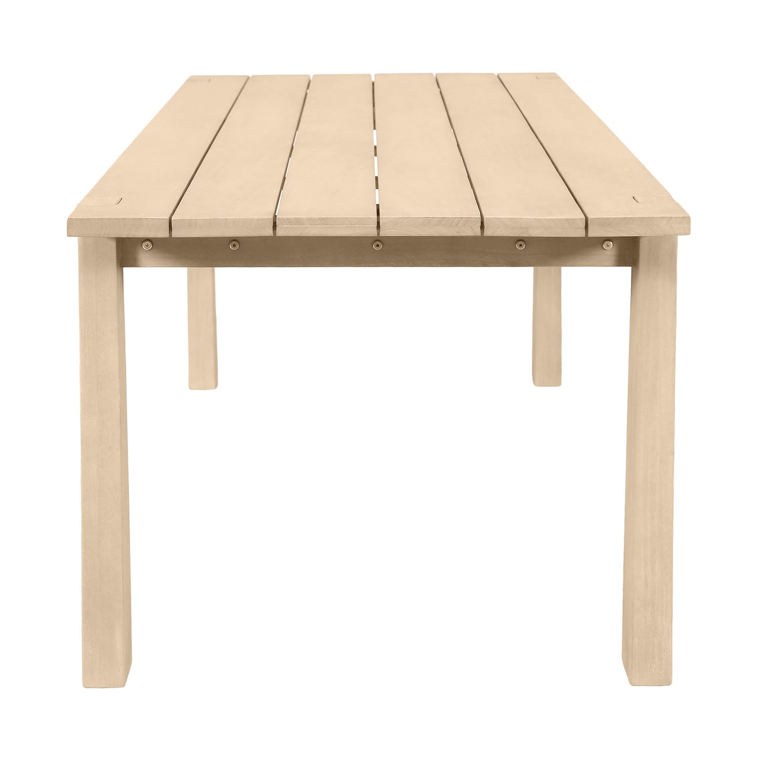 Crescent Eucalyptus Wood Outdoor Dining Table