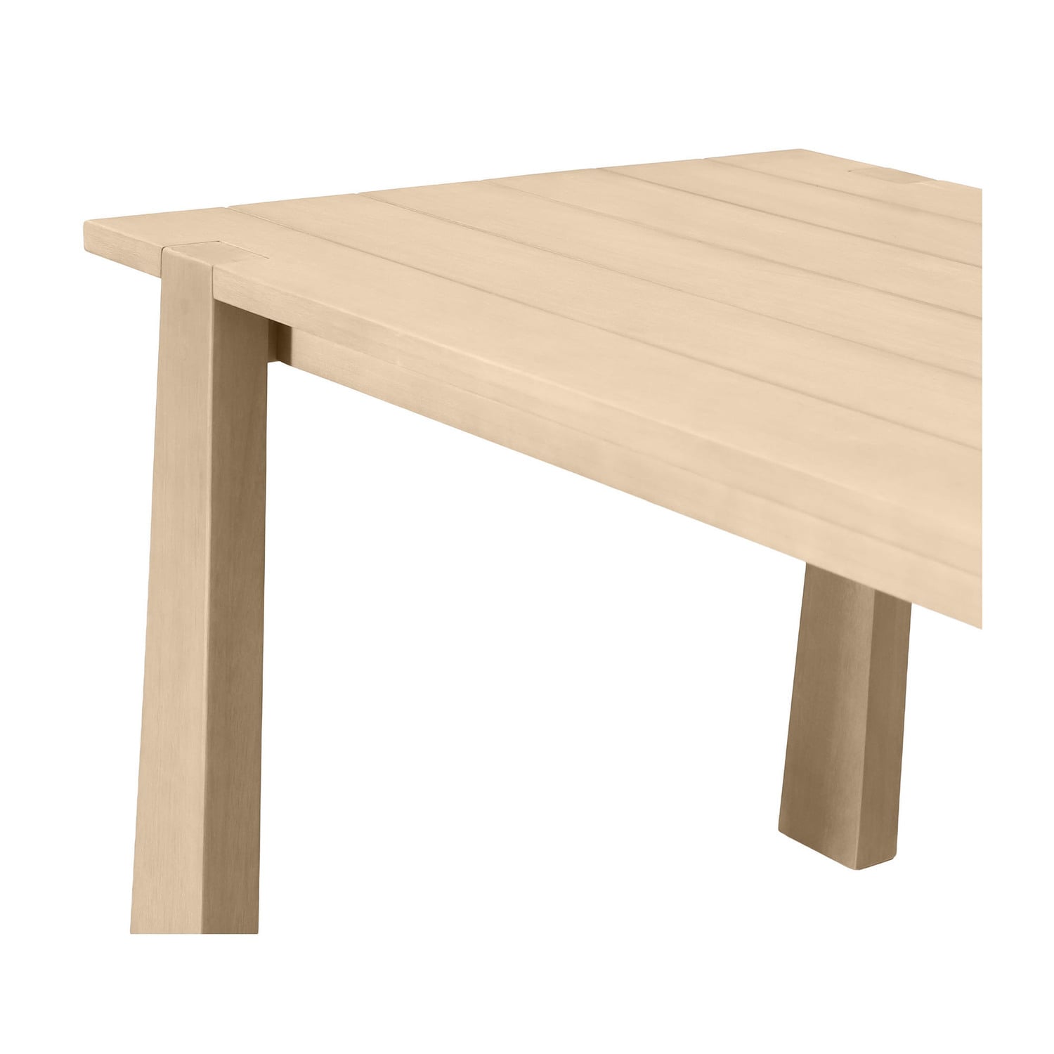 Crescent Eucalyptus Wood Outdoor Dining Table