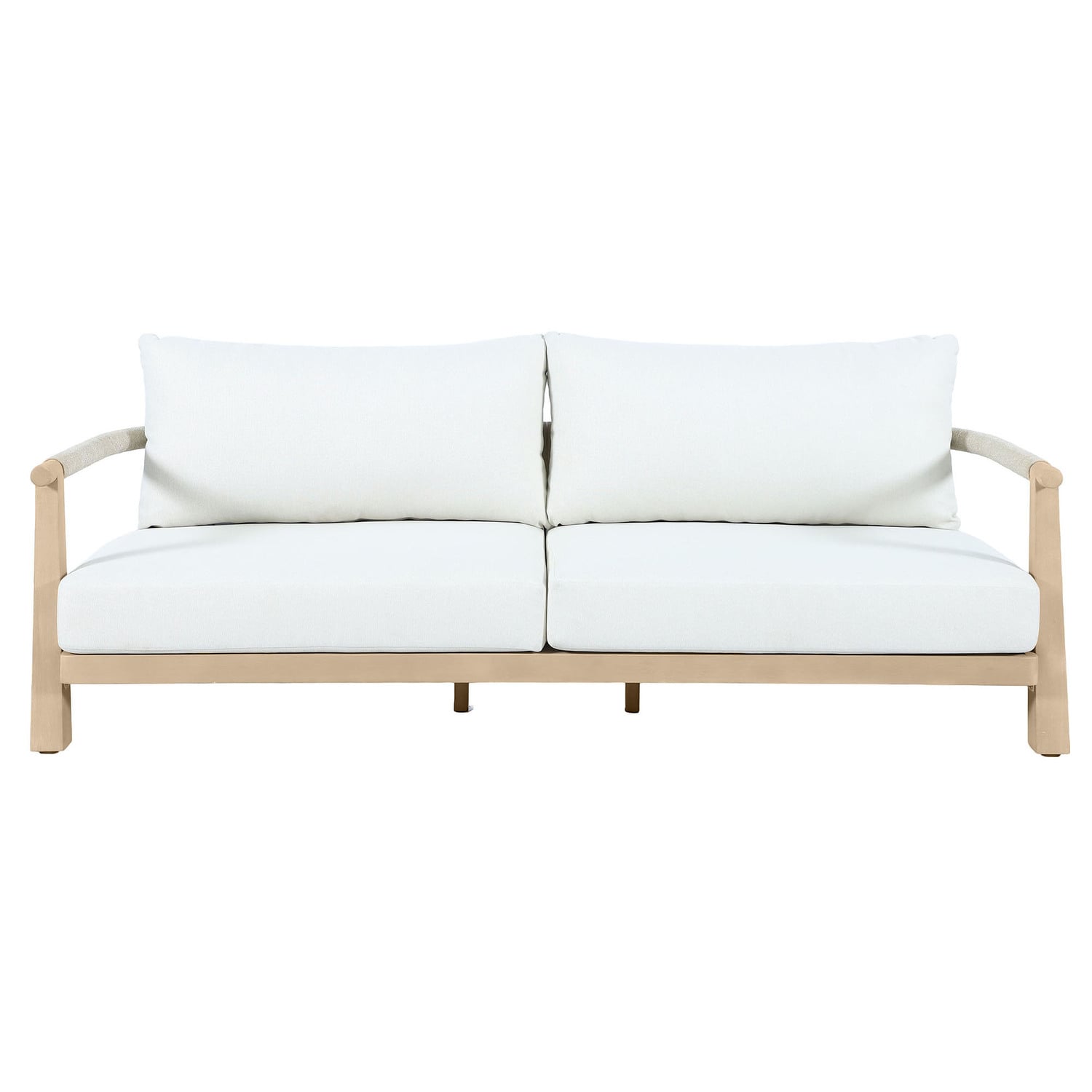 6 Seater Crescent Eucalyptus Wood Outdoor Lounge Set