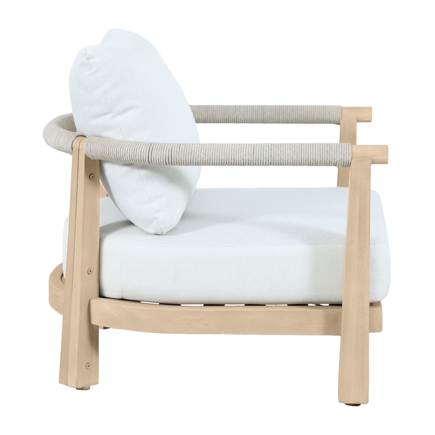 6 Seater Crescent Eucalyptus Wood Outdoor Lounge Set