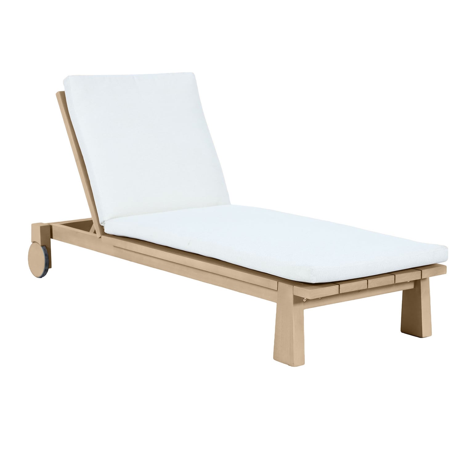 Crescent Eucalyptus Wood Sun Lounge