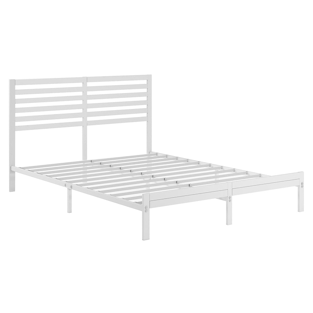 White Kinsley Bed Frame & Medium Luxury Pocket Spring Mattress