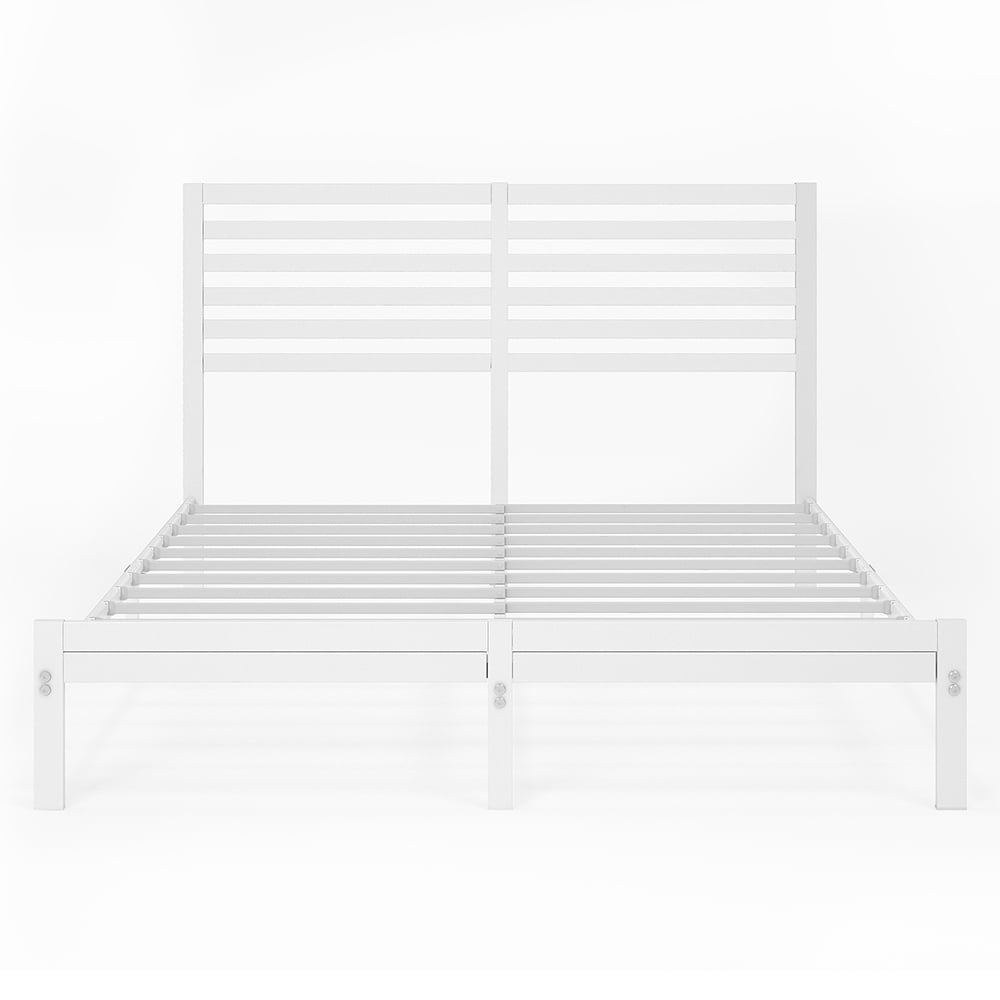 White Kinsley Bed Frame & Medium Luxury Pocket Spring Mattress