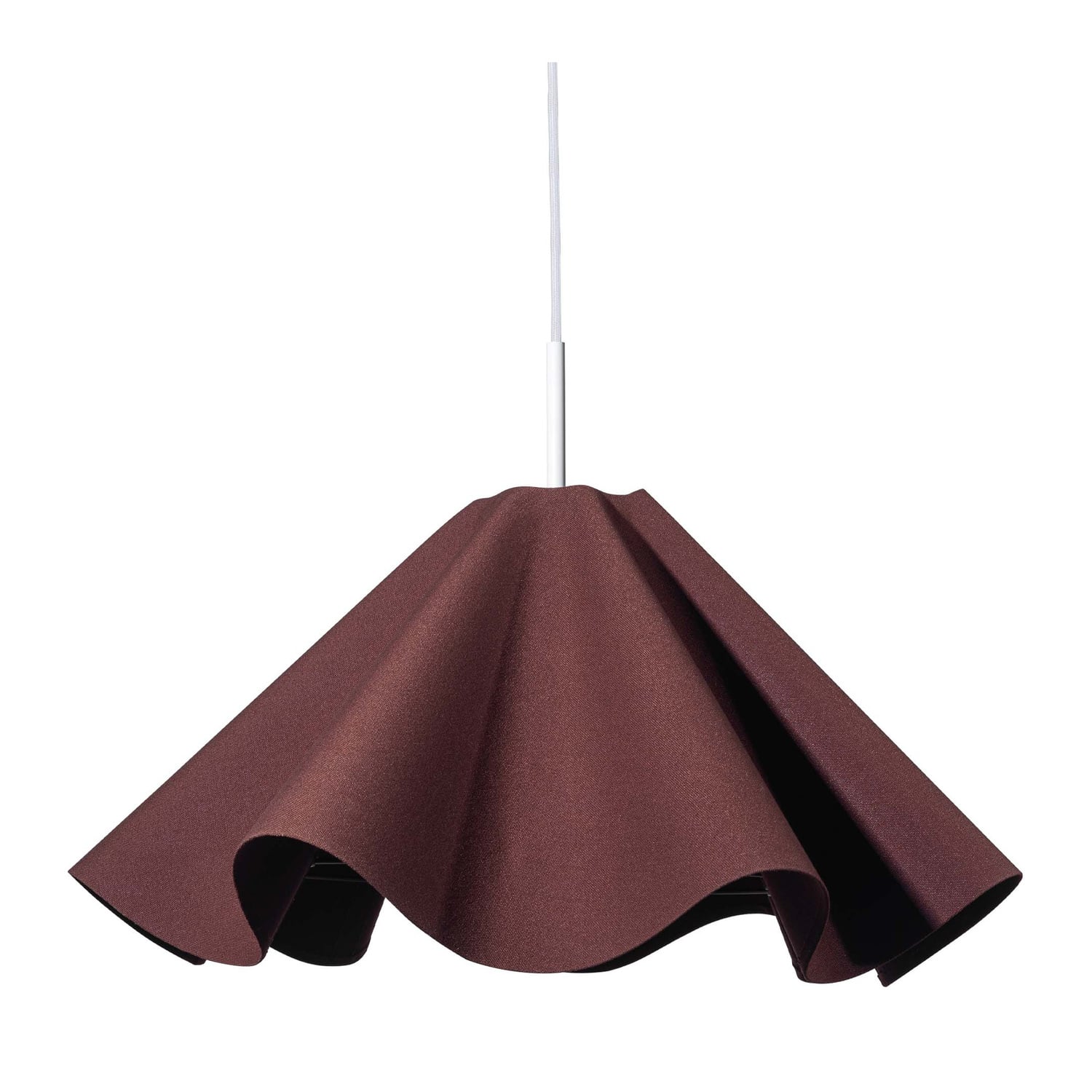 Sutton Scalloped Linen Pendant Light
