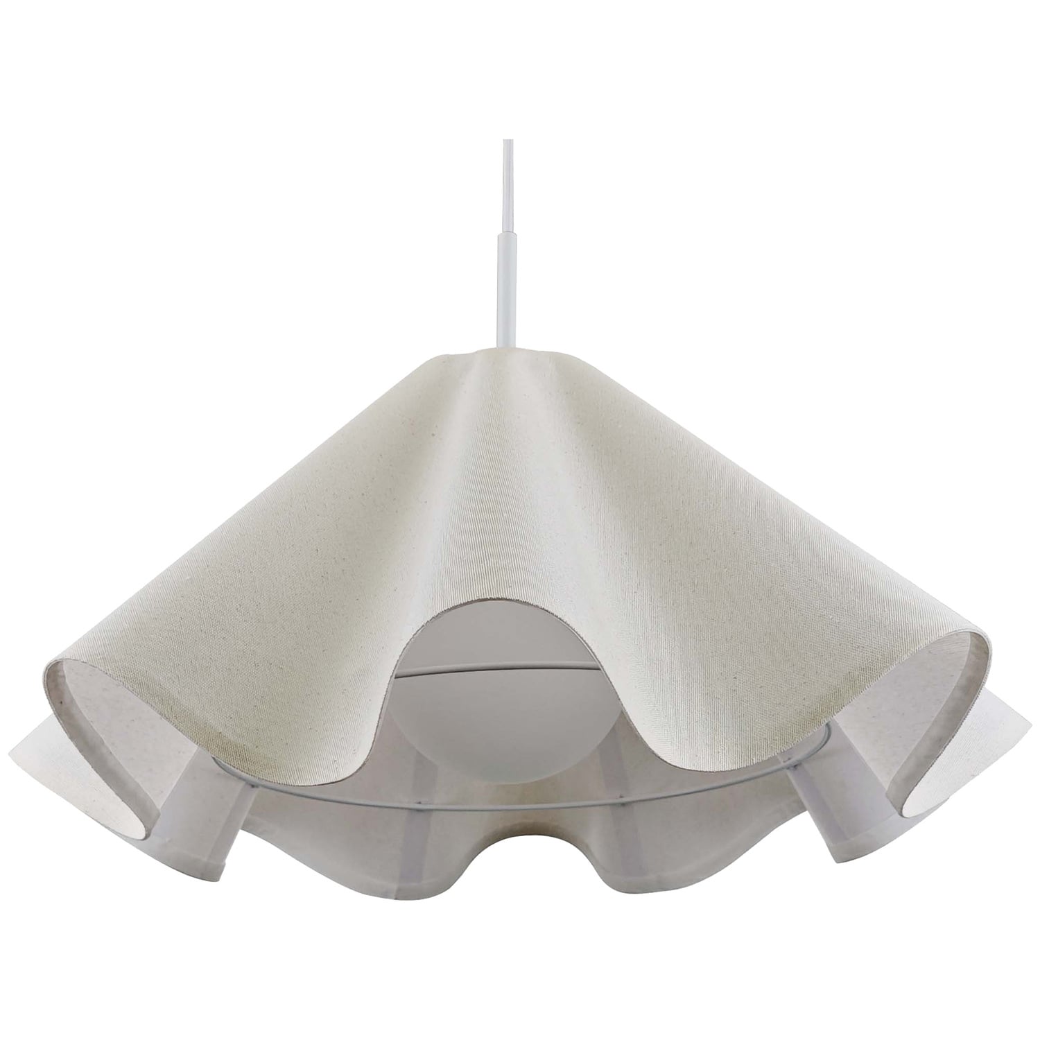 Sutton Scalloped Linen Pendant Light