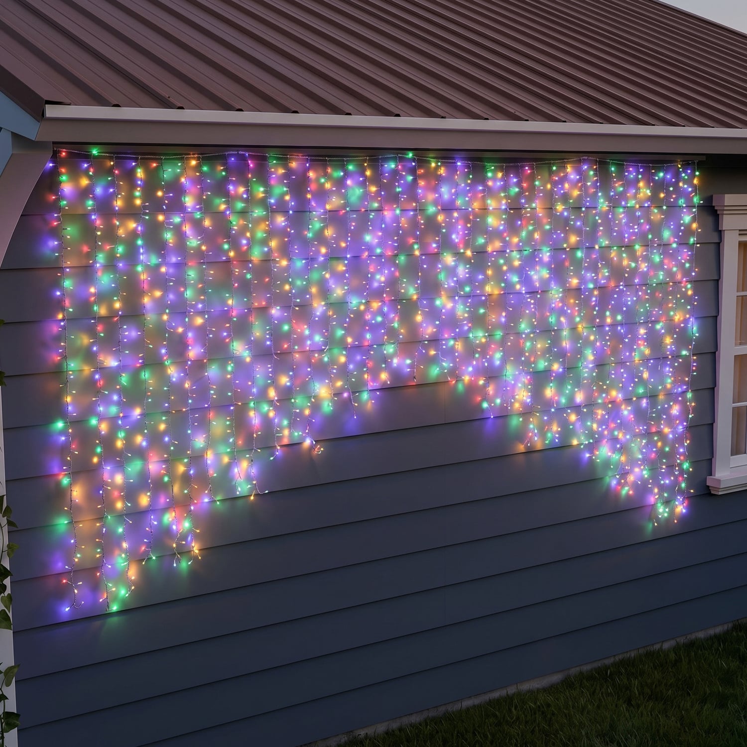 1854 Flashing LED Christmas Curtain Lights