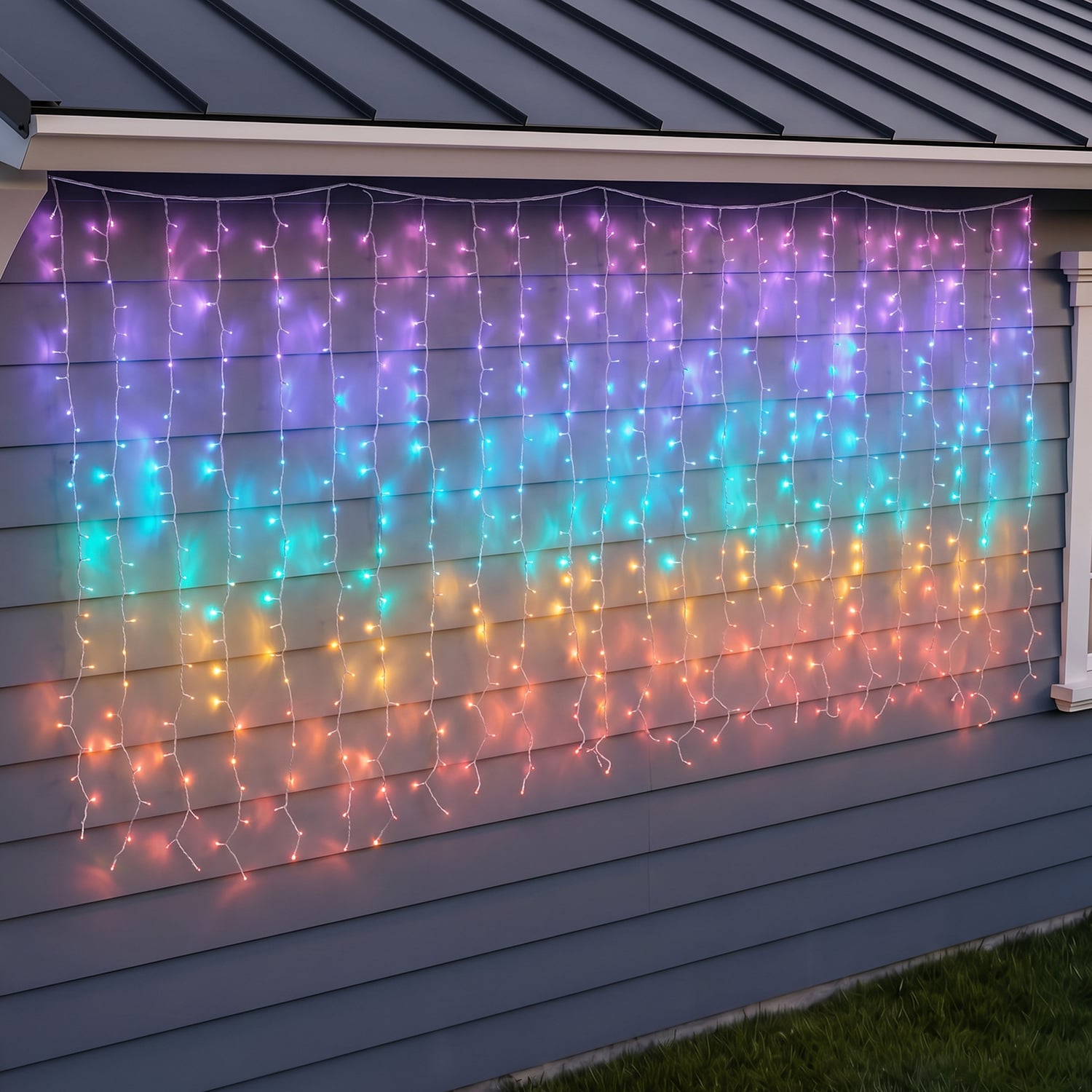 Curtain Lights LED Rainbow Christmas Lights