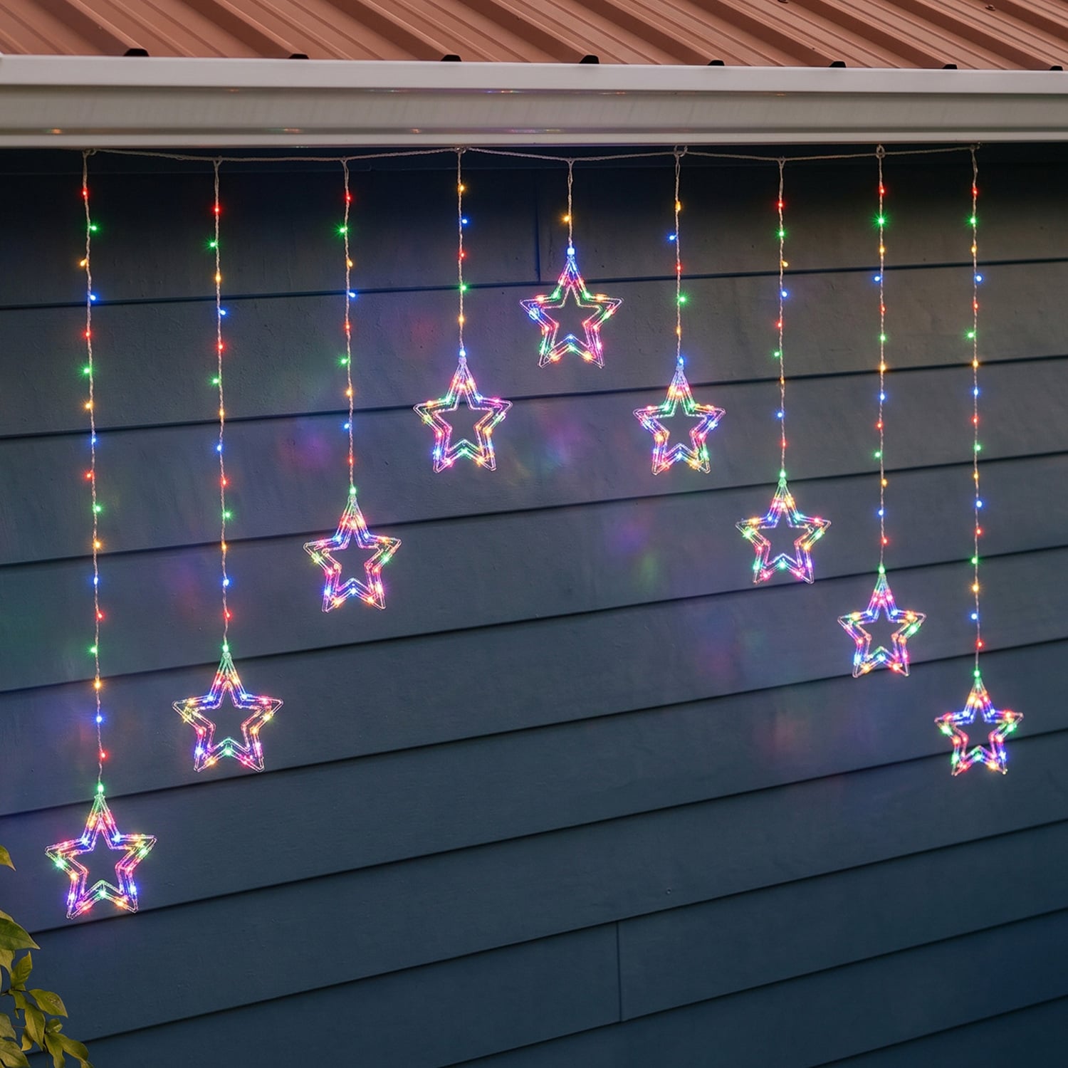 242 LED Star Drop Christmas Curtain Lights