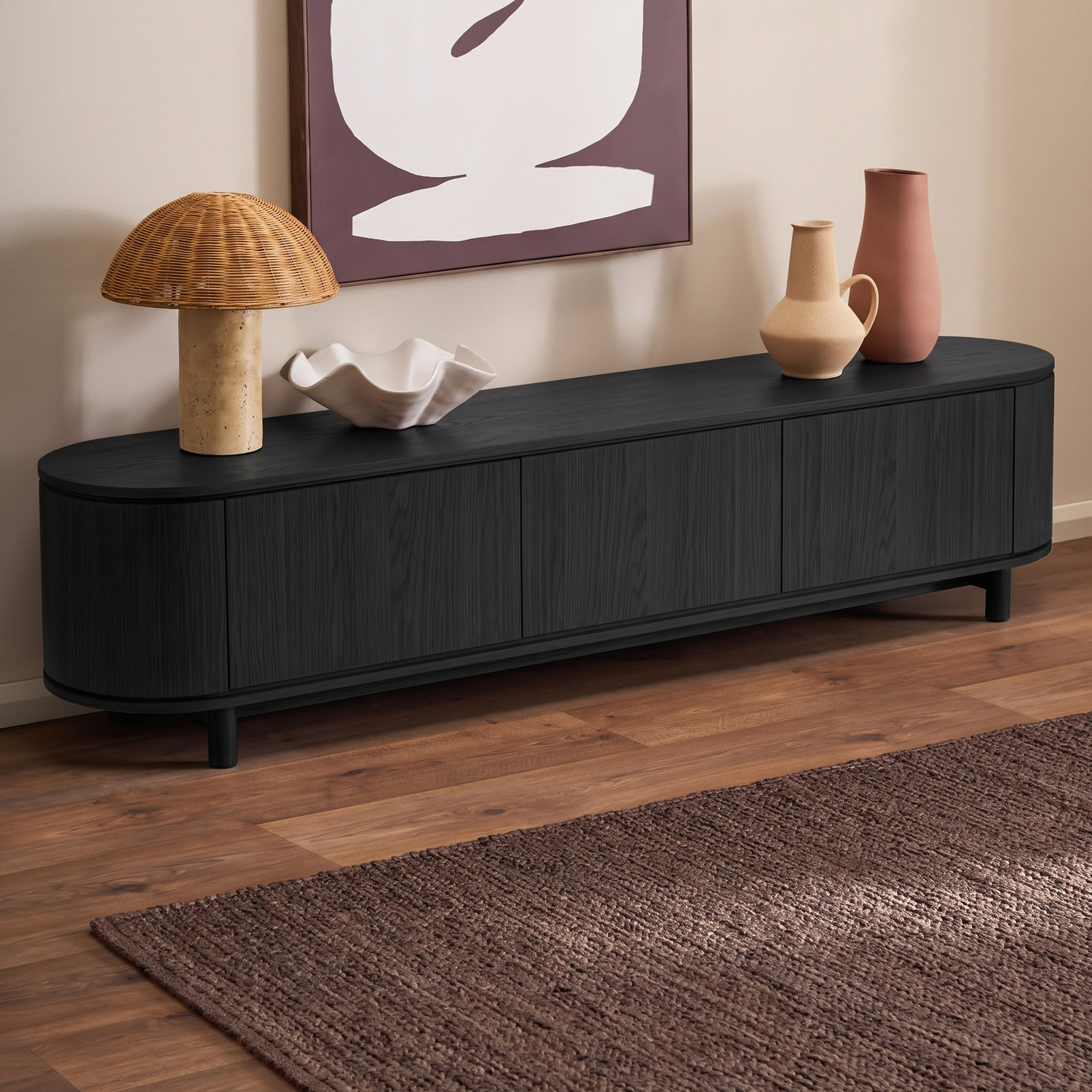 Cannes Curved Entertainment TV Unit