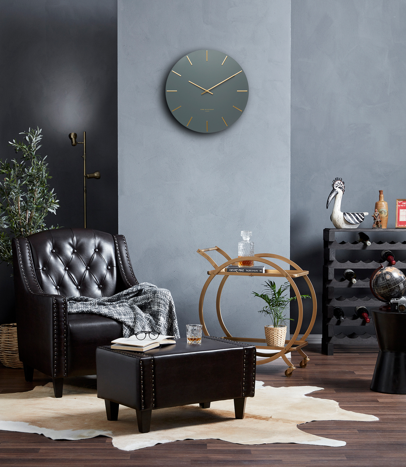 Charcoal-Luca-Silent-Wall-Clock-CK7019-CK7020