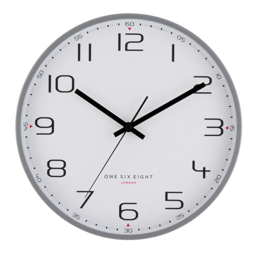 Cool Grey Carmen Metal Wall Clock