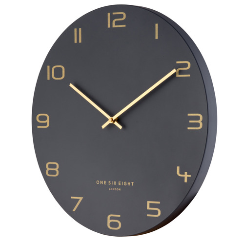 Charcoal Blake Metal Wall Clock
