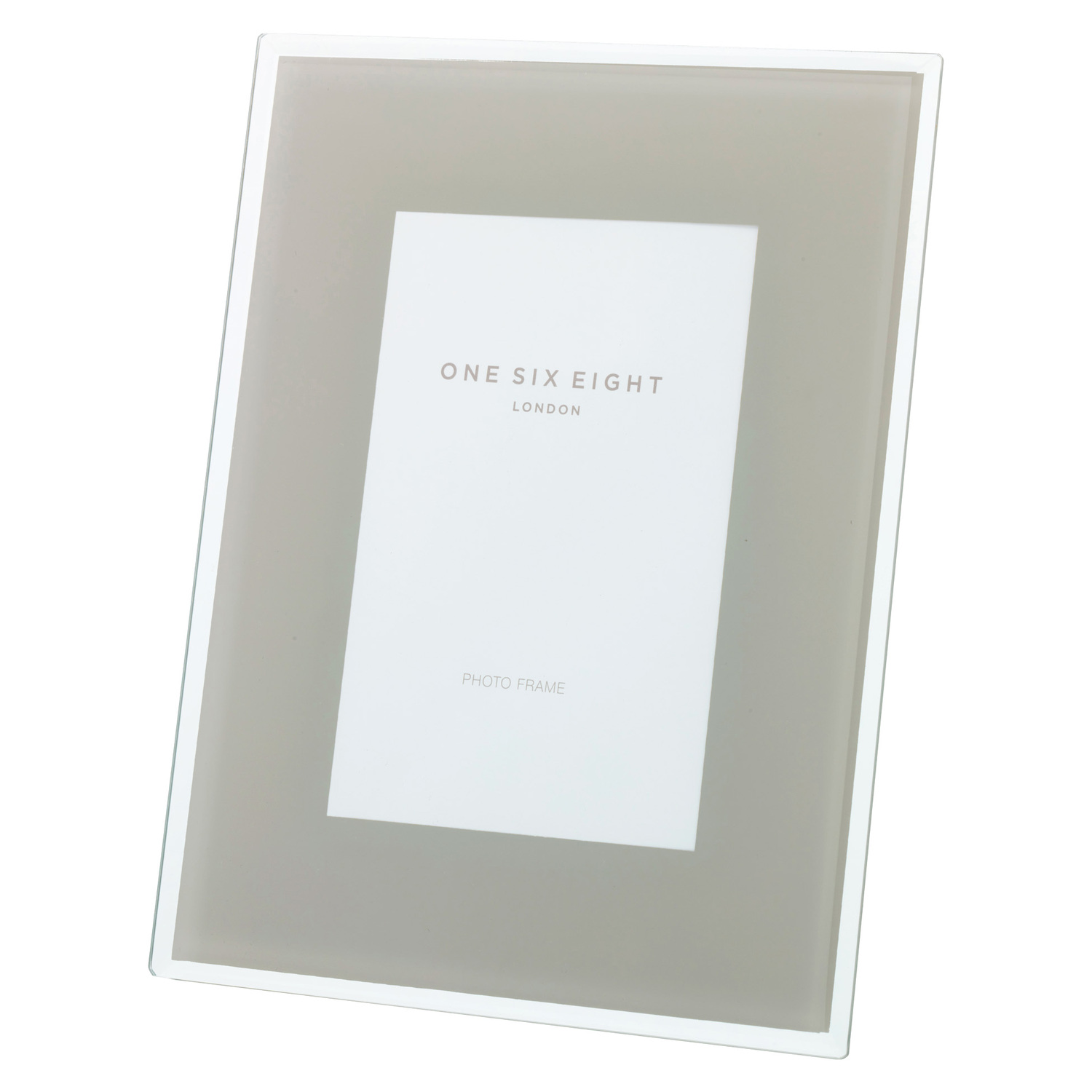 Cool Grey Minerva Personalised Glass Photo Frame