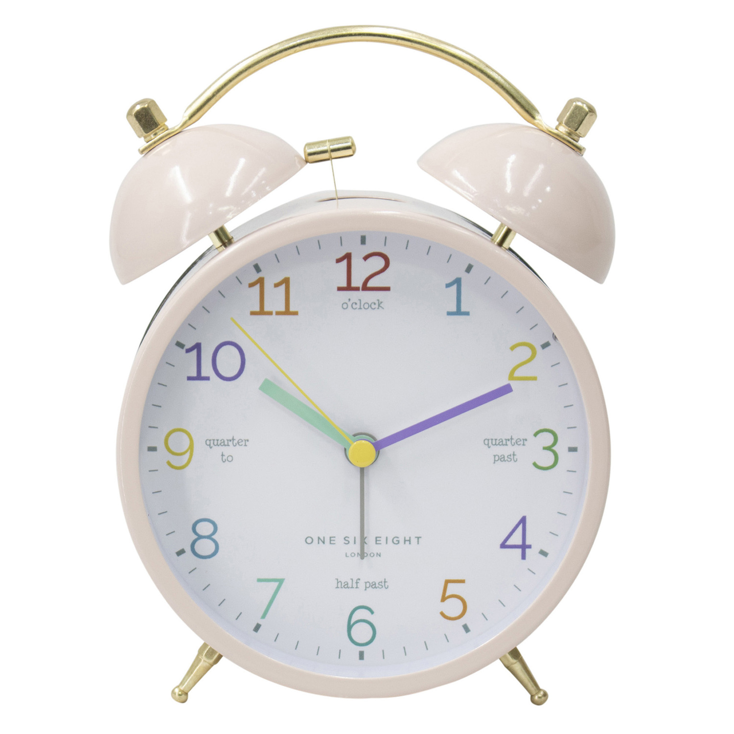 Blush Learn the Time Metal Alarm Clock