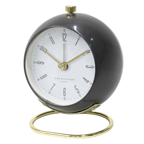 OneSixEightLondon Grace Metal Silent Alarm Clock Temple & ster
