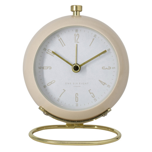 OneSixEightLondon Grace Metal Silent Alarm Clock Temple & ster