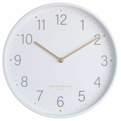 OneSixEightLondon White Maisie Silent Wall Clock | Temple & Webster