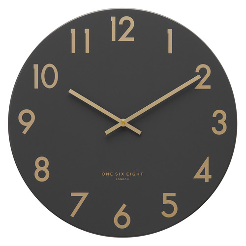 OneSixEightLondon Charcoal Grey Jones Silent Wall Clock | Temple & Webster