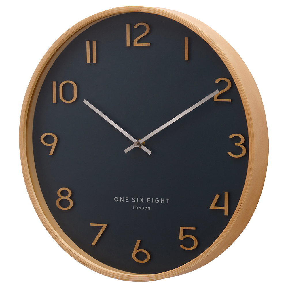 Petrol-Blue-Wallace-Silent-Wall-Clock