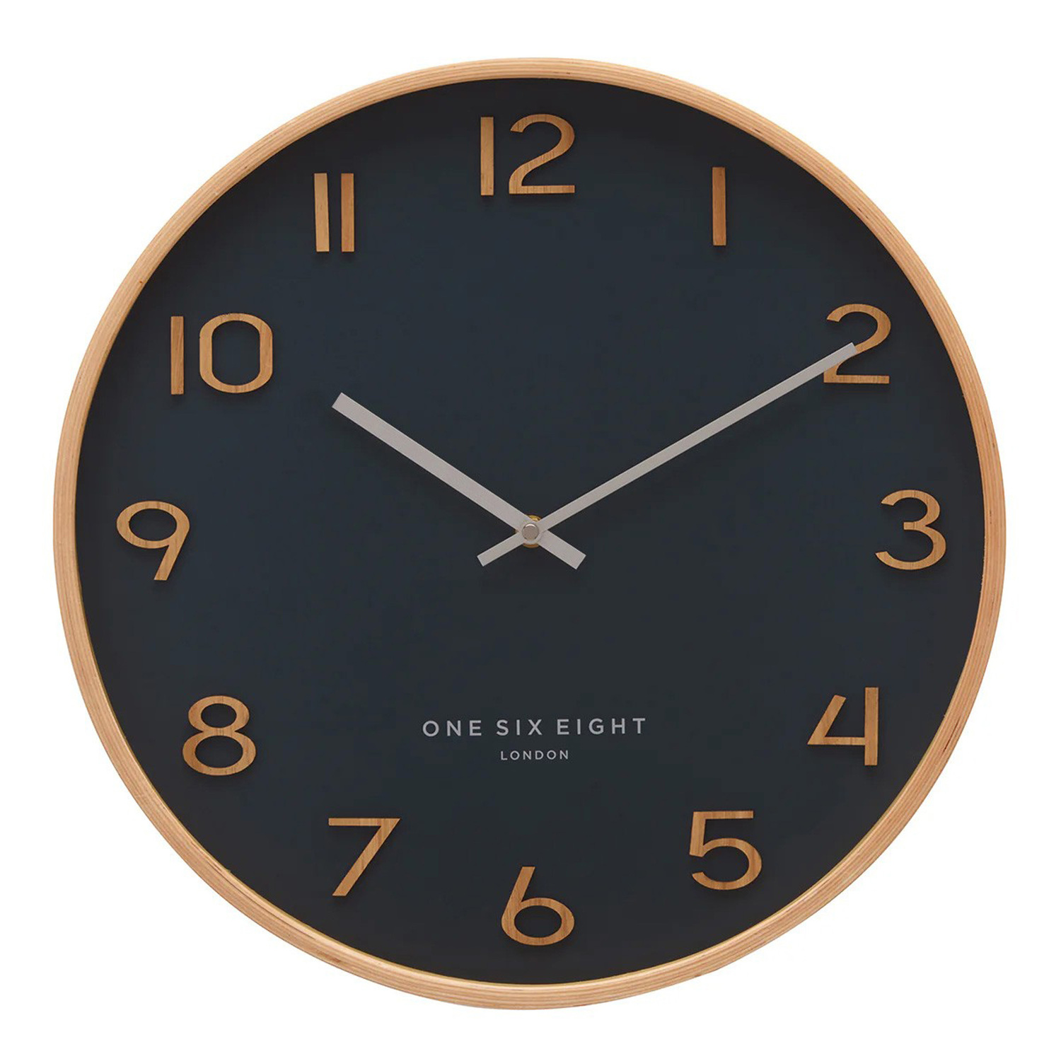 Petrol-Blue-Wallace-Silent-Wall-Clock