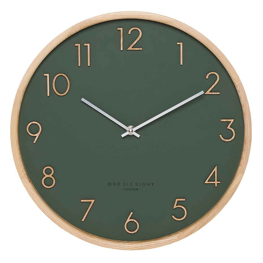Olive Green Scarlett Silent Wall Clock