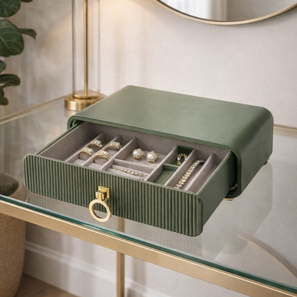 Camille Faux Leather Jewellery Box