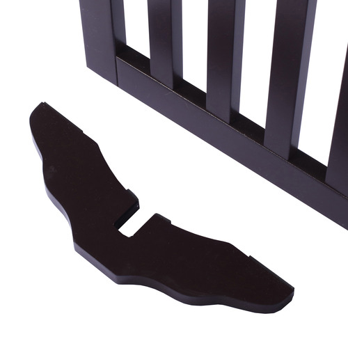 CharliesPetProduct 3 Panel Wooden Freestanding Dog Gate Temple & ster